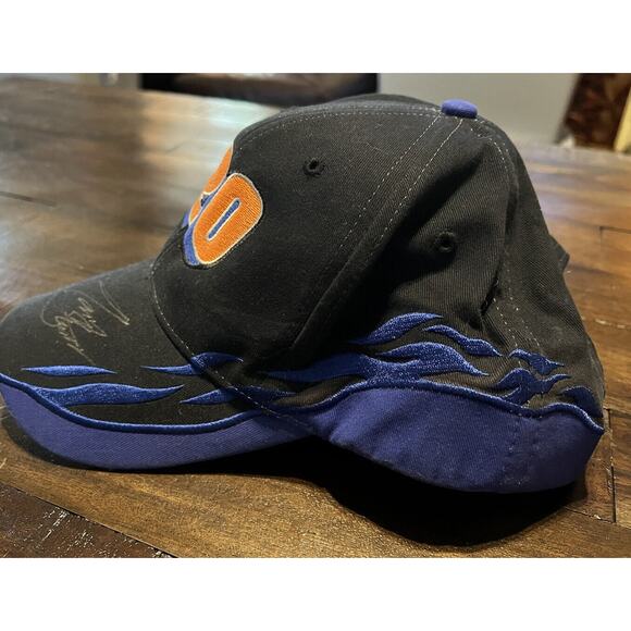 Tony Stewart Autographed Hat Cap Black Blue #20 Racing Nascar - Picture 2 of 7
